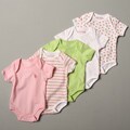 US Polo Association Newborn Girl's Creepers (Pack of 5)