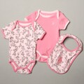 US Polo Association Newborn Girl's Creeper Set
