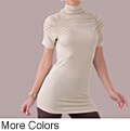 Illusion Rouched Turtleneck Blouse