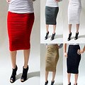Tabeez Women's Textured Stretch High-waist Pencil Skirt