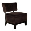 London Dark Brown Fabric Chair