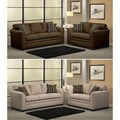 Mona 2-piece Chenille Fabric Sofa and Loveseat Set