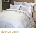 Royal Velvet 500 Thread Count Jacquard White Down Comforter