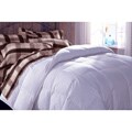 Damask Stripe Premium 284 Thread Count White Down Comforter