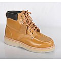 Rockman Men's Tan Leather Lace-up Oxford Booties