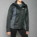 First Down Women's Black Two-tone Hooded Tech Jacket