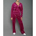 LIFO Women's Fuchsia Velour Jacket and Pants Set