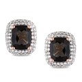Pink Silver 6 1/10 ct TGW Multi Gemstone Stud Earrings