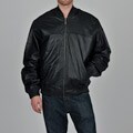 Knoles & Carter Men's Big & Tall Shoulder Stitch Leather Bomber Jacket