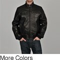 Knoles & Carter Men's Big & Tall Double Face Bomber Leather Jacket