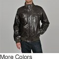 Knoles & Carter Men's Big & Tall Classic Urban Leather Bomber Jacket