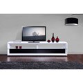 Mogul White/ Black Two-drawer Modern TV Stand