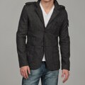 WT02 Men's Grey Herringbone Utility Jacket