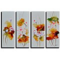 'Chrysanthemum' Hand-painted Oil on Canvas Art Set