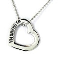 Polished Silvertone '#1 Grandma' Pendant Necklace