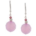 Zoe B Sterling Silver Pink Chalcedony and Rhodolite Garnet Earrings