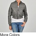 Knoles & Carter Women's Leather Bomber Jacket