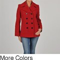 U&I Women's Double-breasted Wool-blend Peacoat