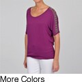 Simply Irresistible Women's Embellished Sleeve Dolman Top