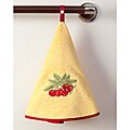 Yellow Cherries Terry Cotton Circular Hand Towels (Set of 2)