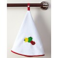 White Peppers Terry Cotton Circular Hand Towels (Set of 2)
