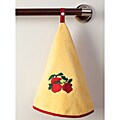 Apple Pie Terry Cotton Circular Hand Towels (Set of 2)