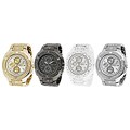 Geneva Platinum Men's Rhinestone Chronograph-style Link Watch