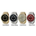 Geneva Platinum Men's Round Face Link Watch