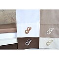 Egyptian Cotton 300 Thread Count Solid Script 'S' Monogram Sheet Set