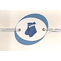 Set of 4 Baby Blue Booties Cards (Turkey)