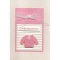 Set of 4 Baby Pink Sweater Cards (Turkey)