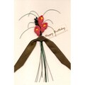 Set of 4 Pink Lillies Birthday Cards (Turkey)