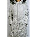 Utex Women's Light Grey Hooded Down-blend Coat