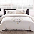 Hyacinth Embroidered 3-piece Duvet Cover Set