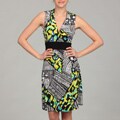 Scarlett Women's Black Abstract Print Dress