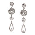 Morgan Ashleigh Silverplated Clear Crystal Dangle Earrings