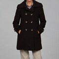Larry Levine Women's Petite Double-breasted Camel Hair Coat