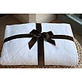 Authentic Hotel and Spa Plush Soft Twist Turkish Cotton White Bath Sheet