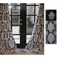 Arabella 84"L Flocked Curtain Panel