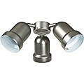 Satin Nickel Three-light Fan Kit