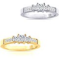 14k Gold 2ct TDW Princess Diamond Engagement Ring (I-J, I1-I2)