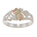 Black Hills Gold over Silver Leaf Ring