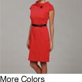 Sweet Women's Embellished Neck Cap-sleeve Dress