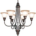 Woodbridge Lighting Hudson Glen 6-light Marbled Bronze Chandelier