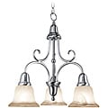 Woodbridge Lighting Hudson Glen 3-light Satin Nickel Chandelier