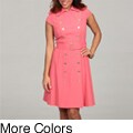 Calvin Klein Women's Cap-sleeve Military Dress
