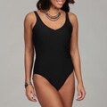 Caribbean Sand Women's Black Classic Tank Swimsuit