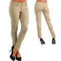 Stanzino Women's Khaki Cargo Pocket Stretch Pants