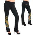 Stanzino Women's Black Heart Design Pants