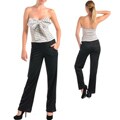 Stanzino Women's Black and White w/ Ribbon Top Romper